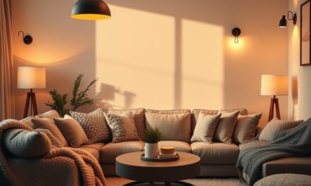 Oświetlenie nastrojowe w salonie: jak stworzyć przytulną atmosferę dzięki warstwom światła i regulacji barwy