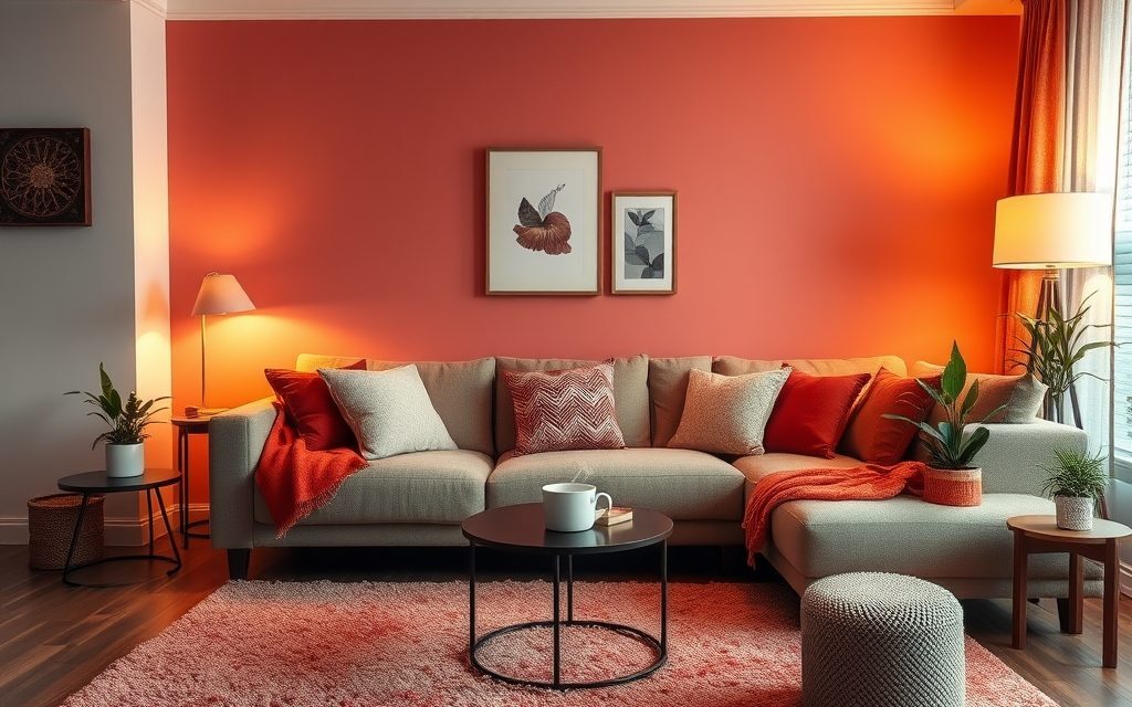 Ciepłe kolory w salonie: jak stworzyć przytulne wnętrze dzięki barwom, teksturom i oświetleniu