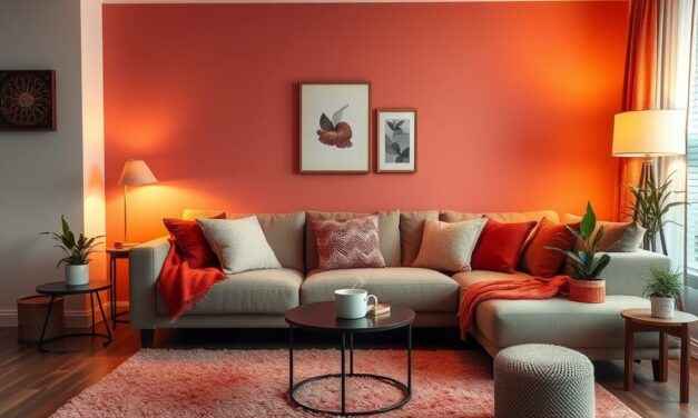 Ciepłe kolory w salonie: jak stworzyć przytulne wnętrze dzięki barwom, teksturom i oświetleniu