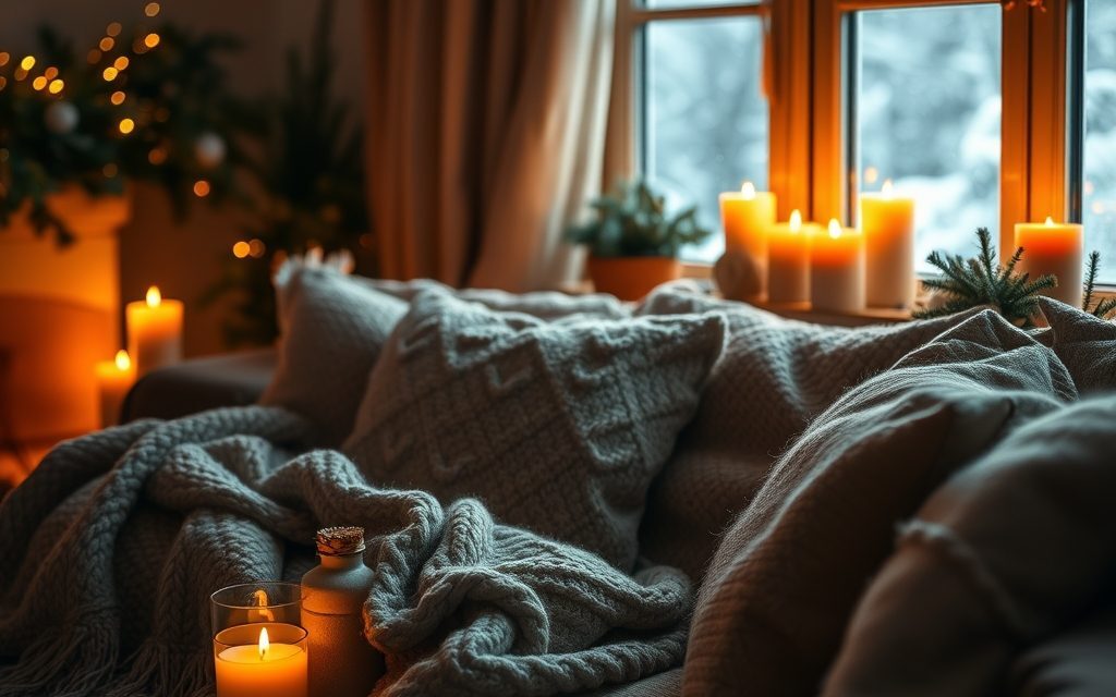 Przytulny dom na zimę: jak stworzyć ciepłą atmosferę przez tekstylia, światło i zapachy