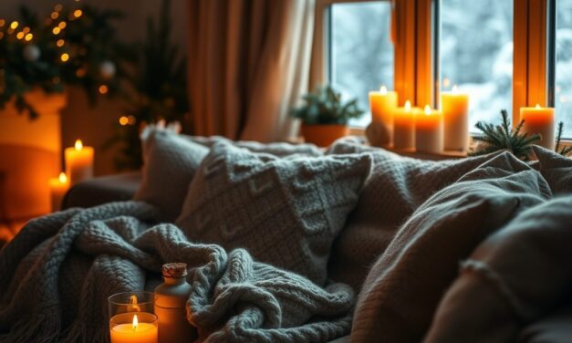 Przytulny dom na zimę: jak stworzyć ciepłą atmosferę przez tekstylia, światło i zapachy