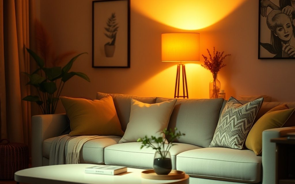 Ciepła barwa światła do salonu: jak wybrać idealne oświetlenie tworzące przytulną atmosferę