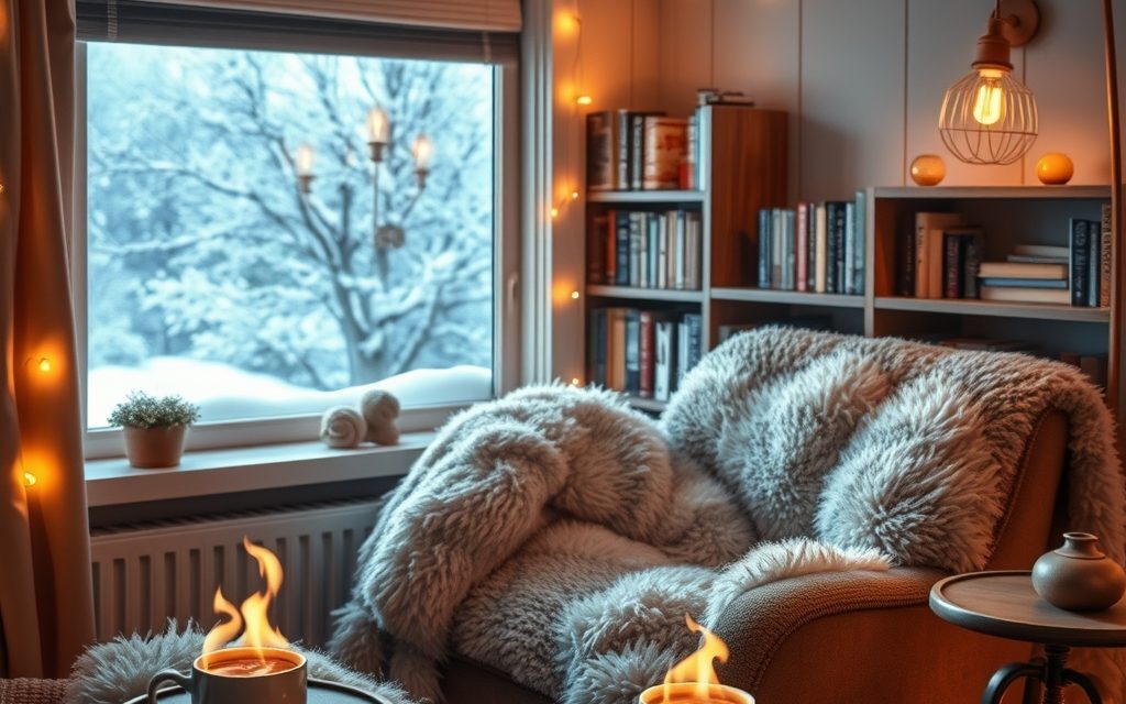 Przytulny kącik do czytania na zimę: jak stworzyć komfortową przestrzeń z ciepłem i stylem