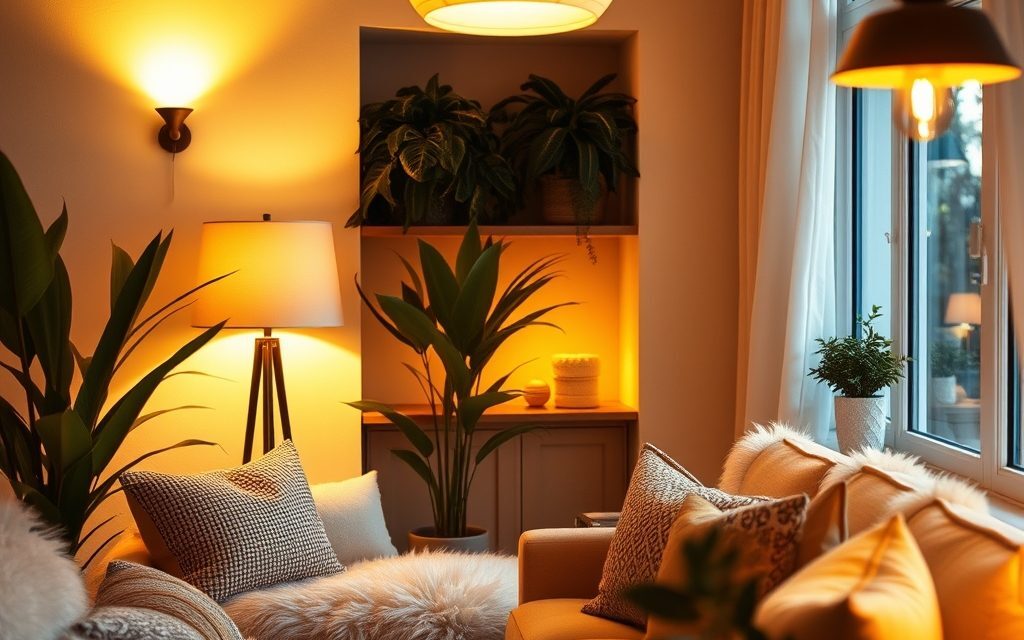 Oświetlenie a ciepło wnętrza: jak barwa światła i warstwowy układ tworzą przytulną atmosferę