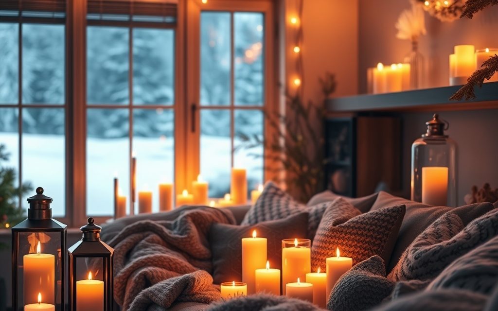 Jak bezpiecznie i efektownie używać świec i lampionów zimą we wnętrzu, by stworzyć przytulną atmosferę