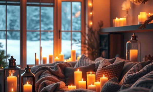 Jak bezpiecznie i efektownie używać świec i lampionów zimą we wnętrzu, by stworzyć przytulną atmosferę