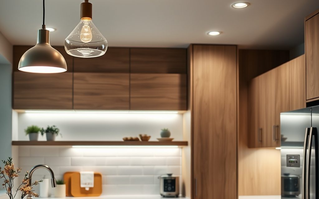 Oświetlenie do kuchni: jak połączyć funkcjonalność z estetyką i uniknąć cieni podczas pracy