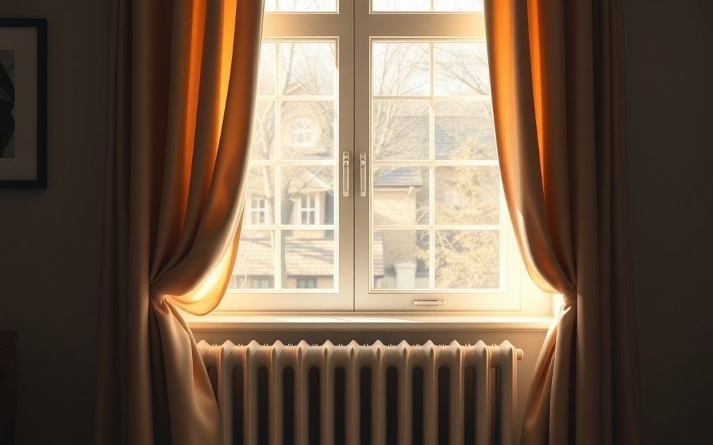 Długie zasłony przy grzejniku – jak nie blokować ciepła i zachować efektywność ogrzewania